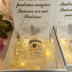 Baptism Godmother or Godfather Proposal with 16oz Glass Elegant Gift Set for Special Moments