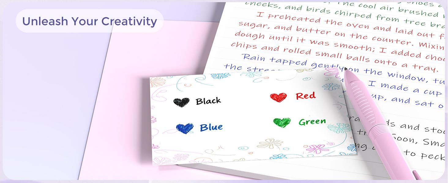 Four Candies Multicolor Pens, 4-in-1 Colored Pen, 9 Pack 1.0mm 4 Color Pens, Quick Dry Nurse Pens, Smooth Writing Colored Ink Pens, Comfort Grip & Macaron Office And School Supplies, Ideal Christmas Gifts For Women, adhd office accessories