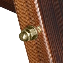 VINGLI Heavy Duty 660 LBS Wooden Swing Frame with Extra Bottom Connection Board, Upgraded A-Frame Porch Swing Bench Stand for Indoor & Outdoor (Rustic)