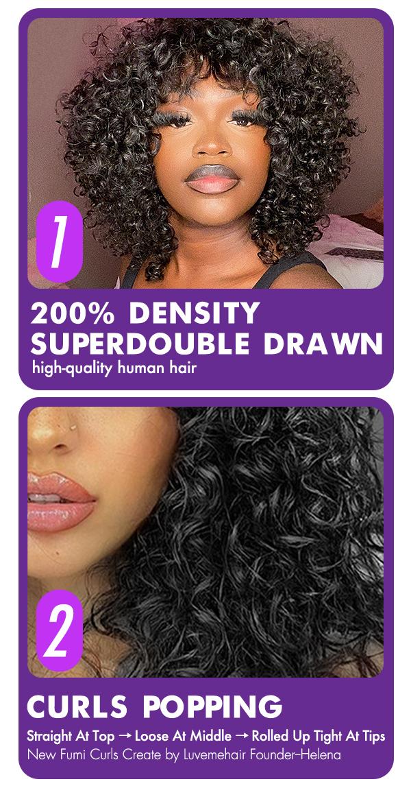 LUVME Ready To Go | Luvme Tik Tok Viral Shaggy Style Super Double Drawn Short Curly Wig