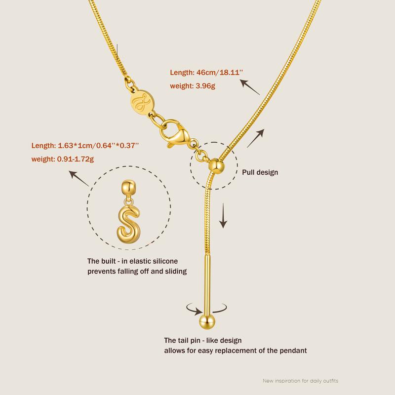 ZEGL Initial Lucky Number Necklace Personalized  Charm  for Women and Men- 18K Gold Plated 46cm Chain with Interchangeable Initials & Numbers Valentine's Day Gift for Her Customizable Fashion Signature