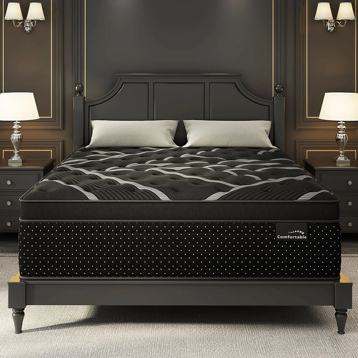 12/14 Inch Gel Memory Foam Mattress Hybrid Pocket Spring Twin Full Queen King Bed Mattress In A Box, Euro Top Medium Firm for Back & Lumbar Support, Individual Pocket Spring Bed for Motion Isolation & Fiberglass Free