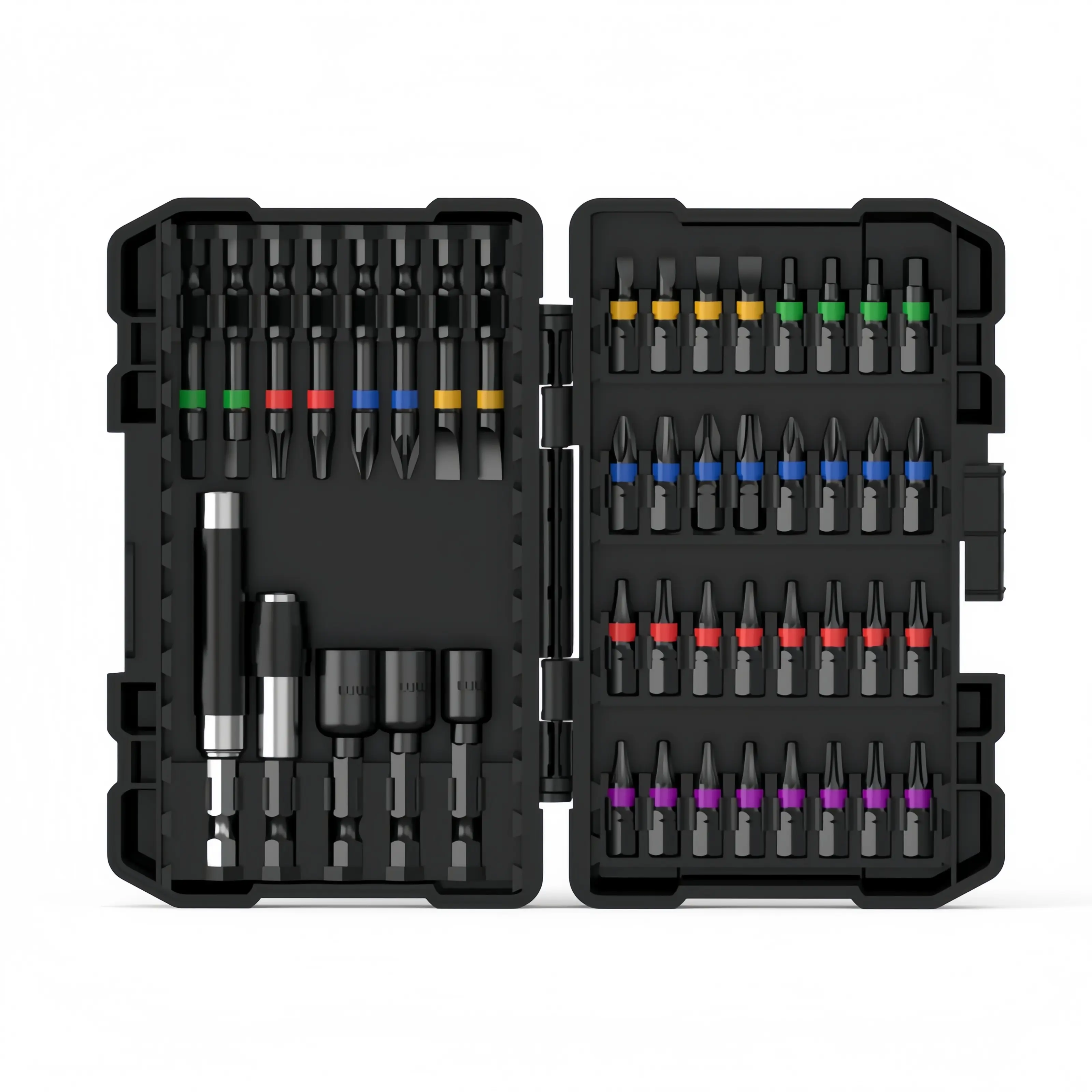 【DealsForYouDays】NANWEI 45-Piece DIY Multi Screwdriver Set with Magnetic Ratchet, Replaceable Cross/Square/Torx Screwdriver Bits, Compact Portable Storage Household Repair Toolbox, Screwdriver Bit Set, Replaceable Screwdriver Bits