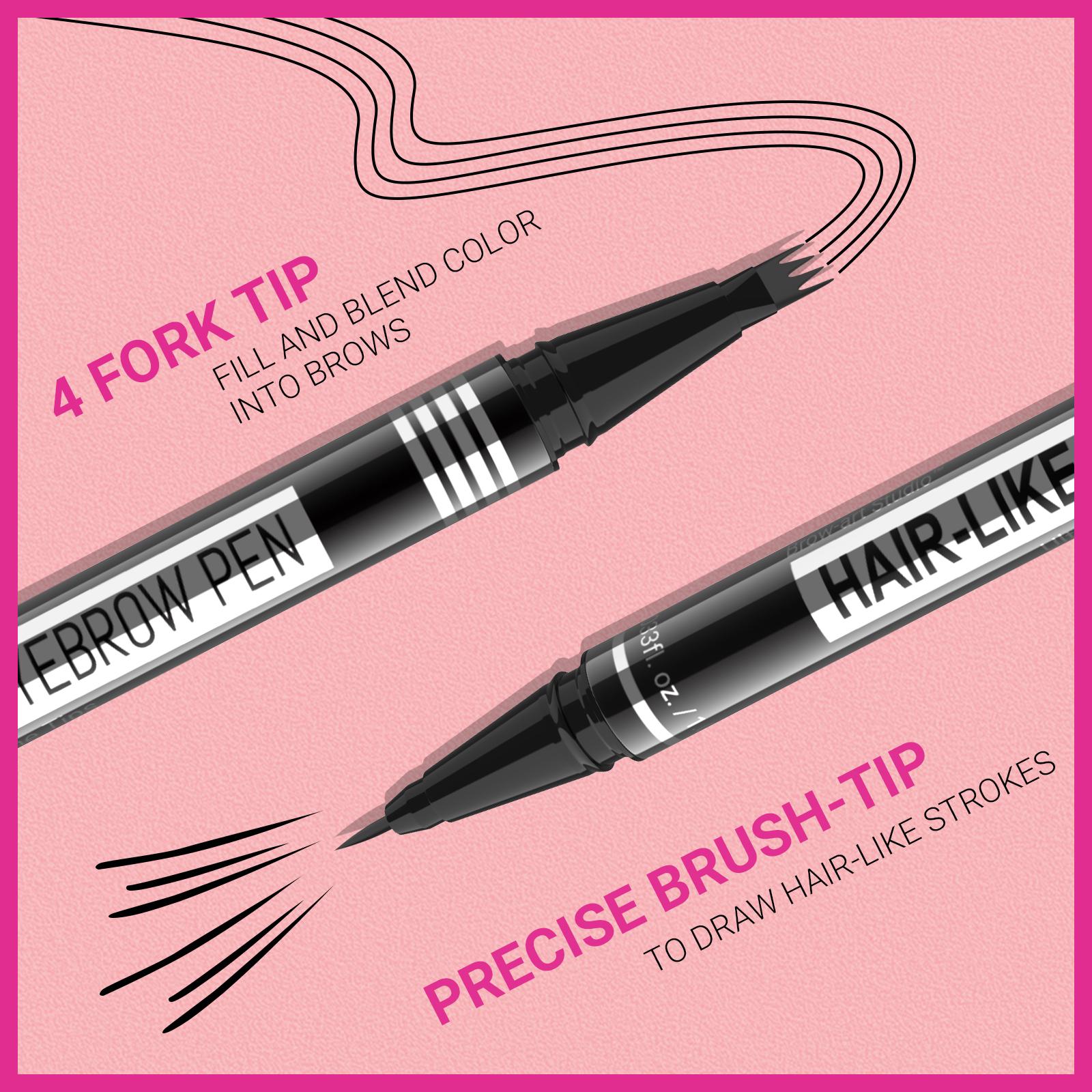 IMethod Best-Sellers Trending -Curved Eyebrow Pen - Microblading Brow Pencil, Micro-Fork-Tip Applicator & Eyebrow Pencil Magical 2-in-1 Dual-Ended Eye Brow Pencils for Women with 4-Fork-Tip & Precise Brush-Tip Makeup Blonde