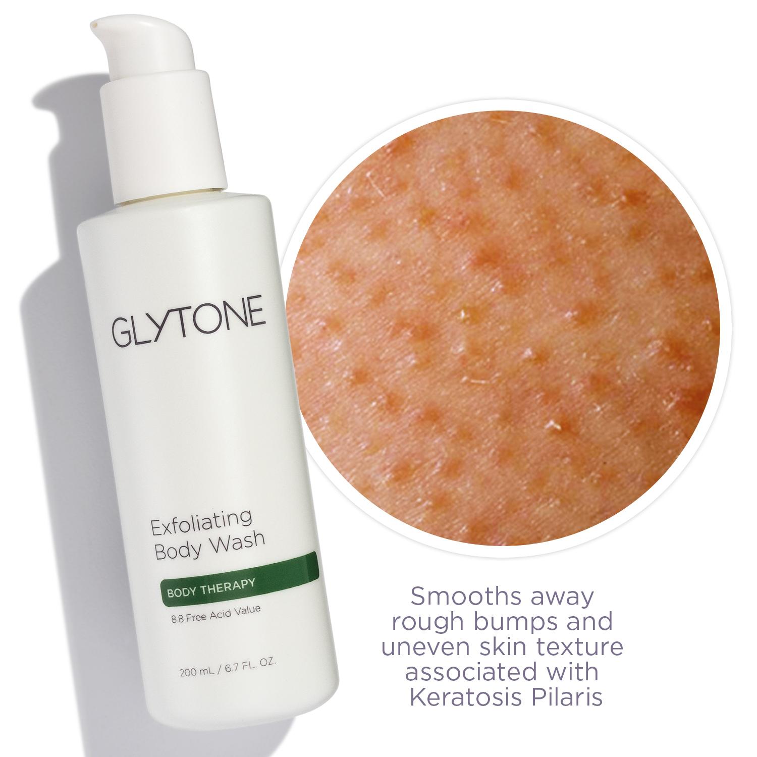 Glytone Exfoliating Body Wash 8.8% Glycolic Acid, Keratosis Pilaris & Chicken Skin Treatment, Smooth Rough, Bumpy Skin, Oil & Fragrance-Free