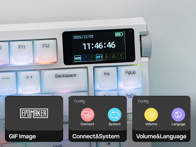 EPOMAKER G84 PRO Wireless Mechanical Keyboard 75% Gaming Gasket Keyboard Silicone Keycaps 81 Keys Tri-Mode USB-C/BT 5.0/2.4GHz Hot Swap Custom Driver RGB Backlight keyboards for gaming creamy keyboard TikTokShopJumpstartSale