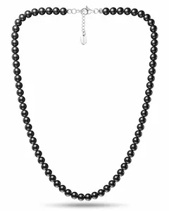 MagnetRX Ultra Strength Magnetic Hematite Necklace For Women (6mm Round Beads)