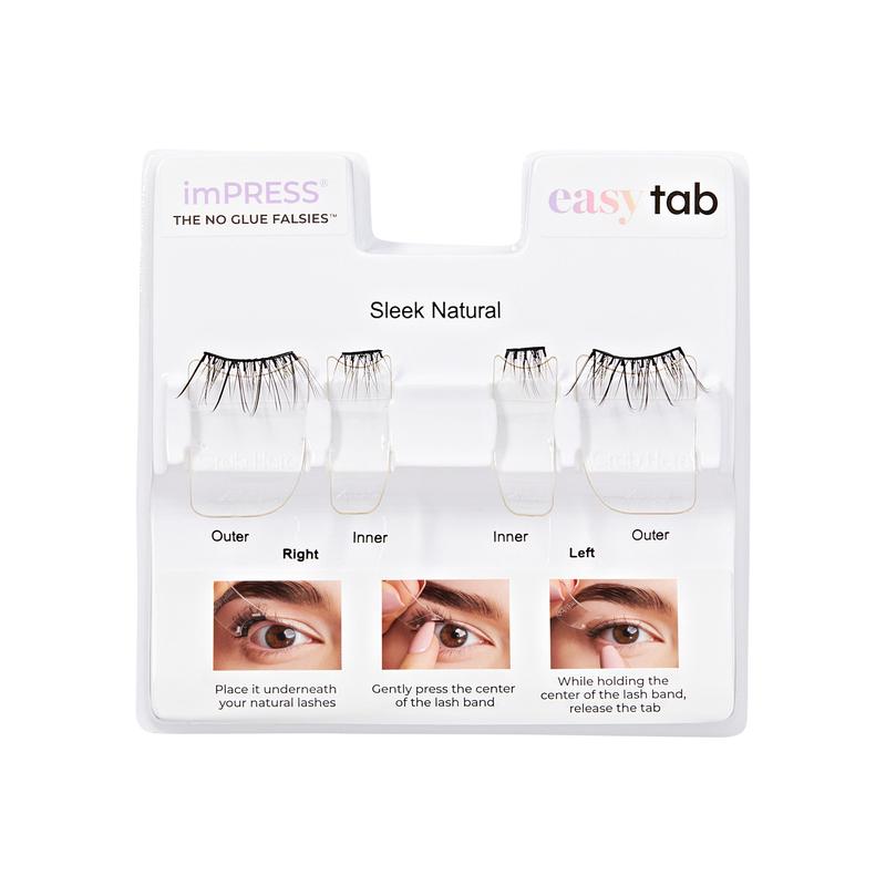 imPRESS Falsies easy tab Self Adhesive Eyelashes– Sleek Natural