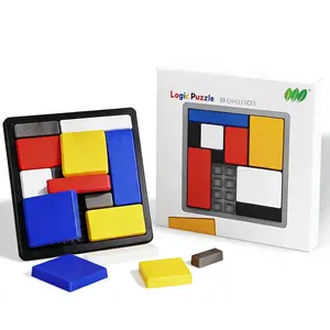 Logic Puzzle Brain Teaser Game for Kids & Adults, 88 Logic Puzzle Brain Teaser & 4 Difficulty Levels, Portable Intelligence Travel Toys for Adults Kids