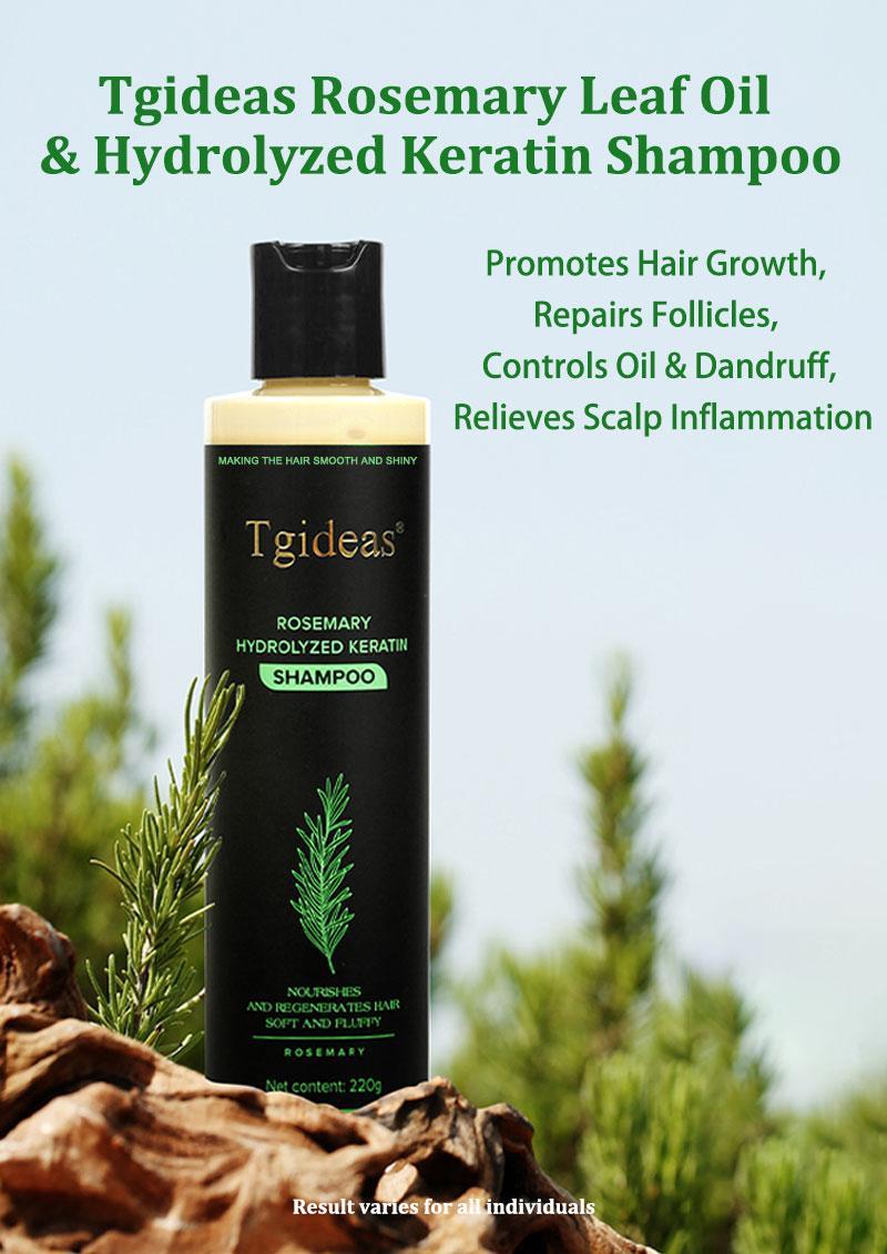 Tgideas Rosemary Shampoo - BoostHair Growth, Control Oil& Dandruff,Soothe Scalp Iritation & RestoreShine Hydrolyzed Keratin