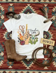 Western Teacher Life Graphic Crewneck & T-shirt, Western cowboy Graphic Hoodie, Trending western Graphic Hoodie, Western Boutique, Handmade, cowboy stuff, western sweatshirt, Outdoorsy gifts