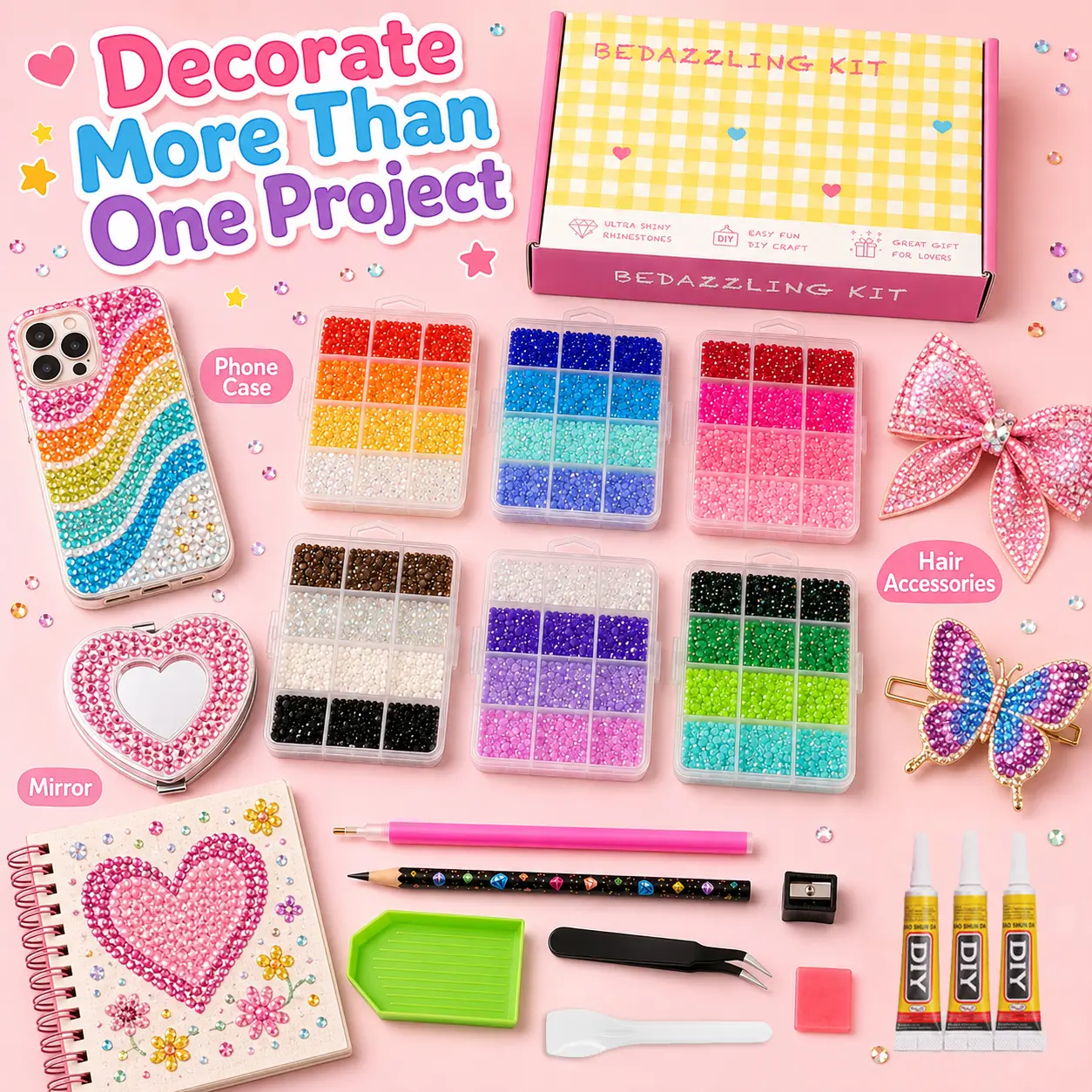 72000Pcs 72Colors 3mm Jelly Flatback Rhinestones Bedazzling Kit with Nail Art, Shoes & DlY Diamond Art, DIY Craft Set for Nail Art & Shoes, Ultimate Creative Gift for Her,makeup, and DIY decorations, includes storage box,deals for you sohochic