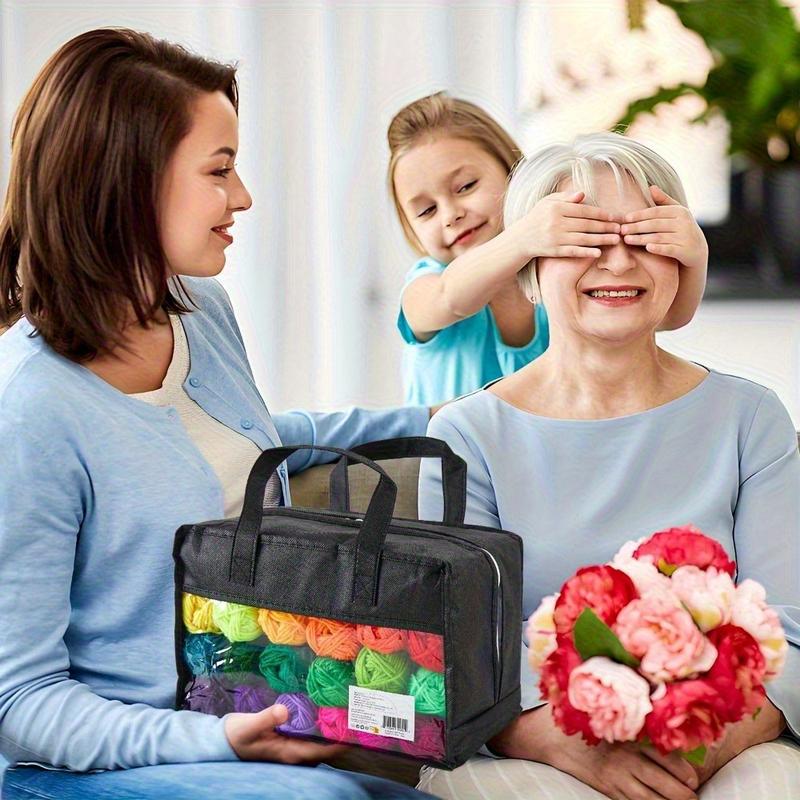 70/43Piece Complete Crochet Kit for Beginners  Acrylic Yarn Skeins 4 Crochet Hooks & 2 Knitting Needles with Needle Labels All-in-One DIY Knitting Supplies for Adults & Craft Lovers