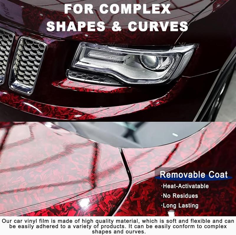 60 x 12 inch Froged Carbon Car Body Sticker Decal, 7D Vinyl Film Wrap Protector Sticker, 1 x 5FT Self-Adhesive Air Bubble Free Easy to Install, Universal For All Cars SUVs Sedan Coupe Truck Pickup Bike Motorcycle