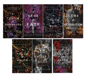 Hades x Persephone Saga (7 book series) by Scarlett St. Clair: A Touch of Darkness, A Game of Fate, A Touch of Ruin, A Game of Retribution, A Touch of Malice, A Game of Gods, A Touch of Chaos  (Paperback)
