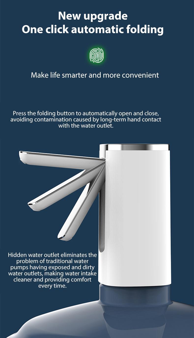 Water Dispenser Pump, Portable Smart Water Bottle Dispenser Pump, Rechargeable Electric Water Dispenser Pump, Drinking Utensils for Home, Office, Kitchen, Outdoor Drinkware