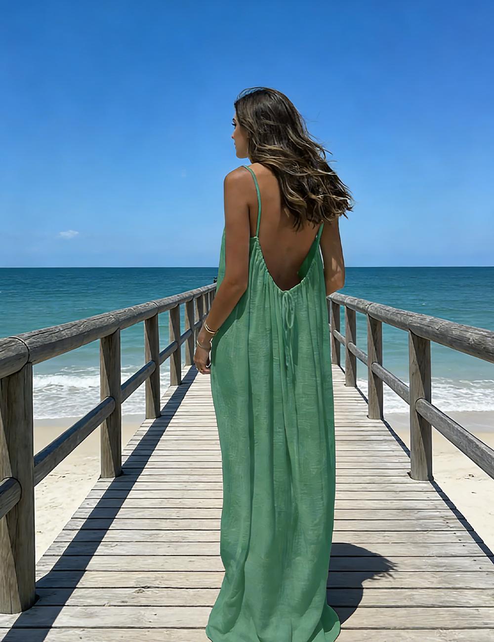 Natural Life Dresses, Women's Open Back Spaghetti Strap Beach Maxi Dress Loose Flowy Vacation Sundress, Valentine's Day - TikTok Shop Natural Life Dresses, Women's Open Back Spaghetti Strap Beach Maxi Dress Loose Flowy Vacation Sundress, Valentine's Day - TikTok Shop