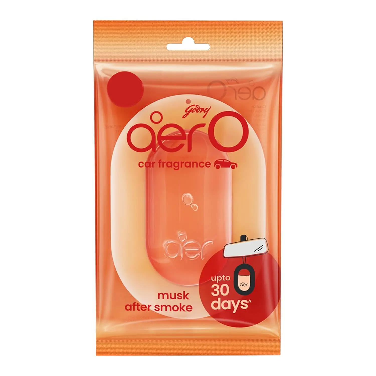 Godrej AerO Hanging Car Air Freshener, Musk After Smoke, Pack of 4