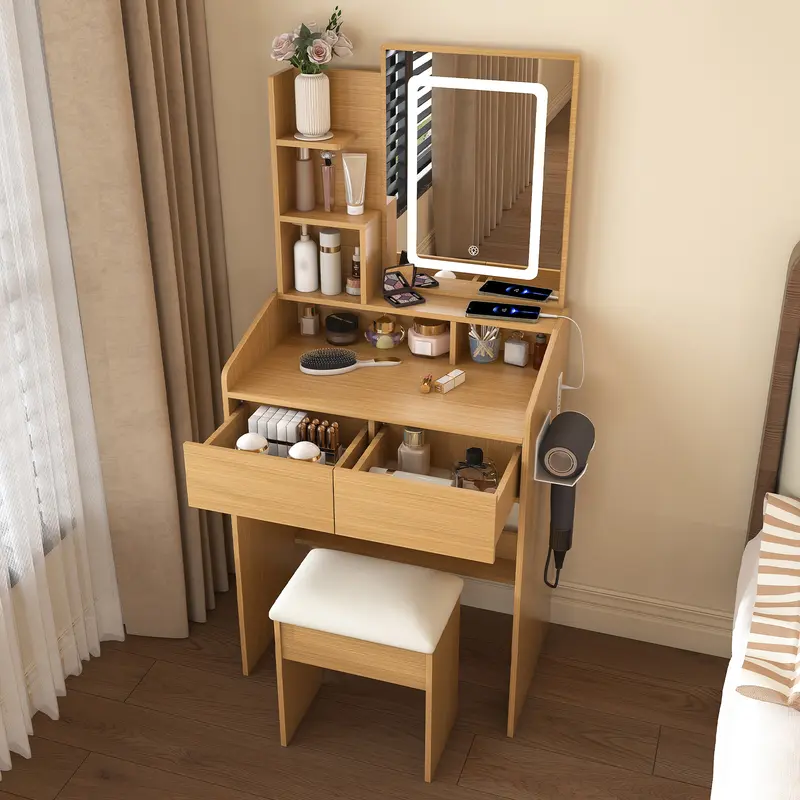 mini dressing table with mirror - TikTok Shop