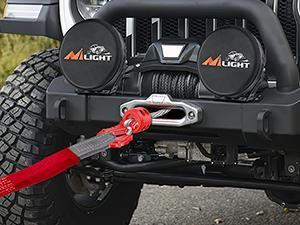 Nilight Forged Steel Winch Hook 3/8" Grade 70 Safety Latch Winch Cable Hook Stopper & Clevis Slip Hook Sets, Included Allen Wrench,Max 35,000 lbs