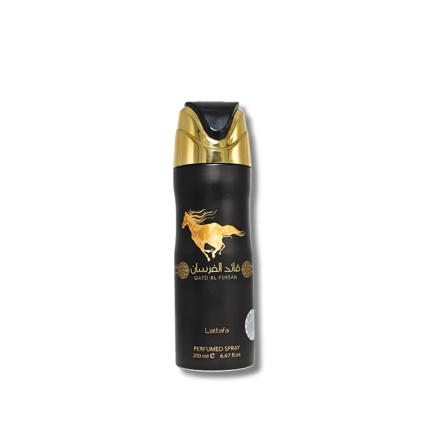 Lattafa Qaed Al Fursan Perfumed Body Spray with Oud Wood & Amber Notes for Fresh Scent, 200ML Deodorant, Body Care, Single Item, Scented, Perfume Spray, Whole Body Deodorant, Liquid