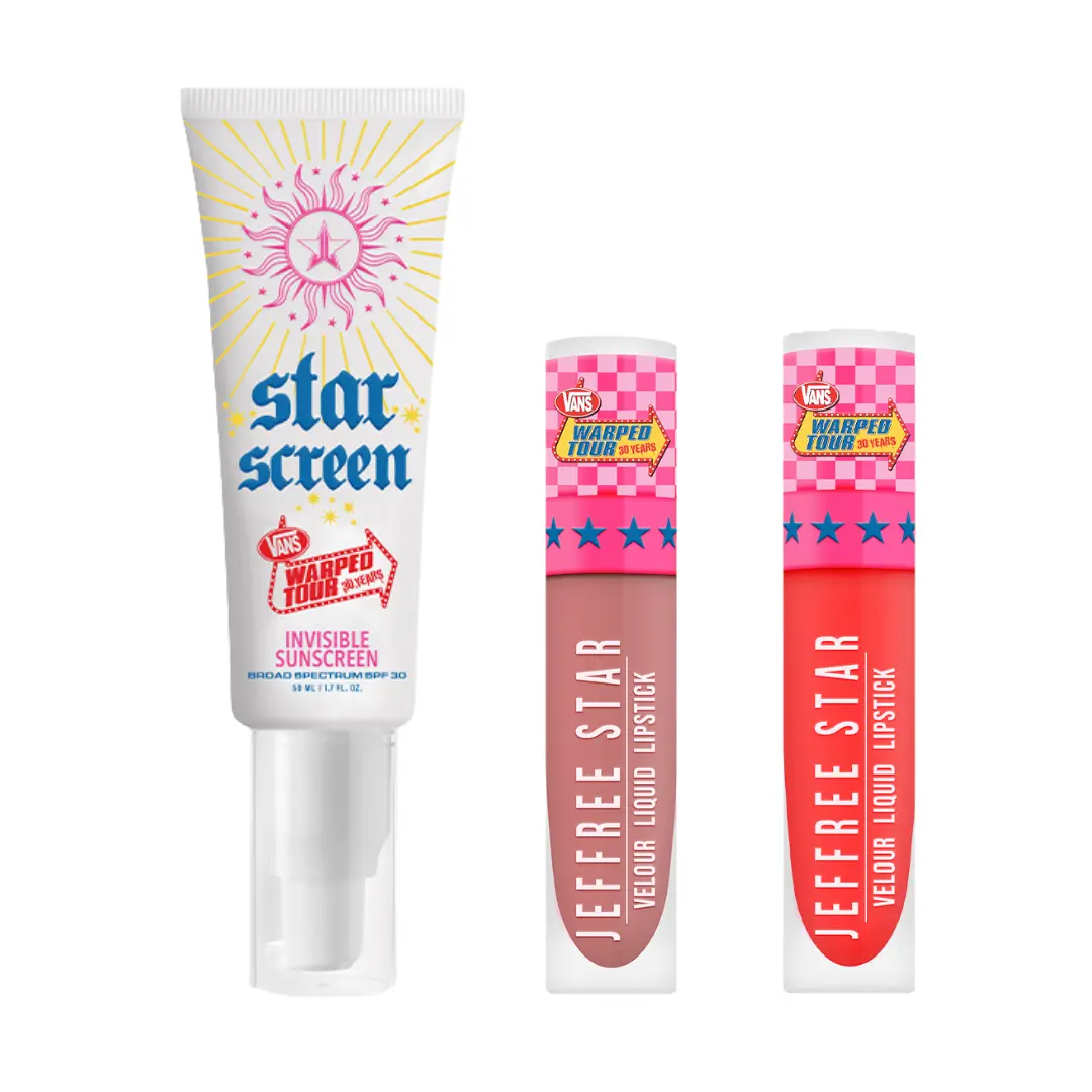 Festival Trio - Includes Star Screen Invisible Sunscreen & Velour Liquid Lipstick in 'Warped Tour Red' & 'Backstage Pass'