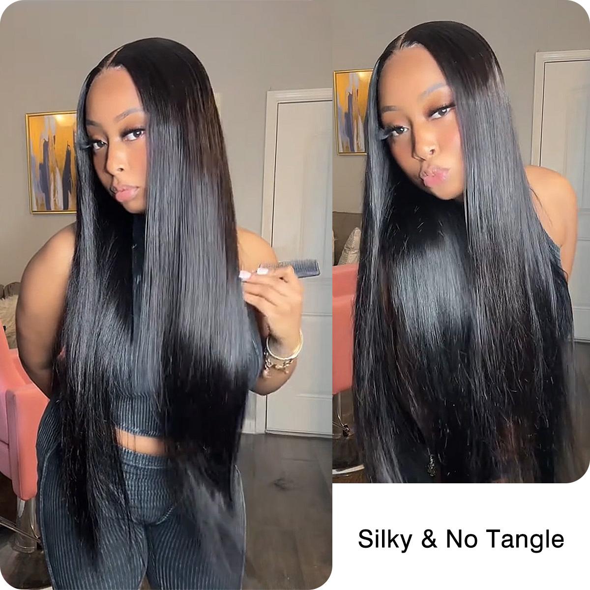 [Wequeen] 2x6 HD Lace Closure Body Wave Straight Skin-Like Closure Human Hair #1B Natural Black 14-18inch