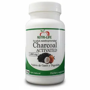 Activated Charcoal Dietary Tablets - Natural Healthcare Supplement for Detox Support, Purifying Toxins and Relieving Stomach Heaviness