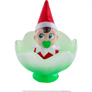 The Elf on the Shelf Frost Pips Mini Blooms Elf Baby Boy with Blue Eyes - Includes Frost Flower Cradle - for Ages 3 Years and Above