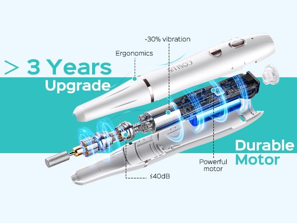 COSLUS C41 2-in-1 Cordless Nail Drill & Electric File: Portable Set with Nail Light & UV Lamp, Professional Manicure/Pedicure Tool for Acrylic, Gel, Dip Powder, Crystal Glue, White Tips - Includes Drill Bits & Sanding Belts, Lightweight Compact