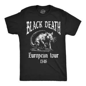 Mens Funny T Shirts Black Death European Tour 1346 Sarcastic Graphic Novelty Tee For Men Mens Funny T Shirts Cool Vintage Fashion T-Shirt Gift Classic Menswear Funny Music Short Sleeve Novelty Tees for Guys Black -