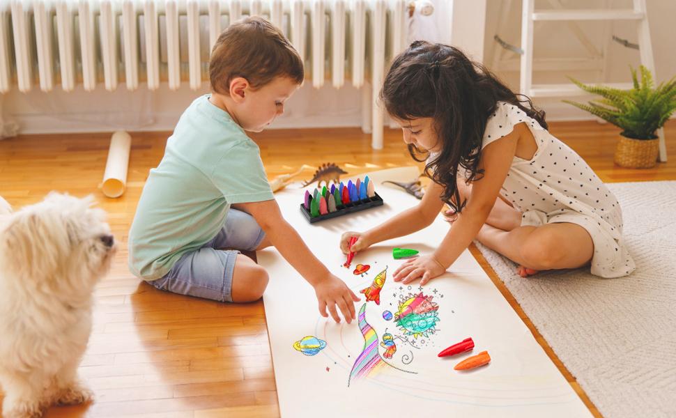 24 Colors Crayons for Toddlers, Non-Toxic Washable Rocket Crayons, Easy-to-Hold Coloring Gifts & Mess-Free Art Supplies for Little Hands 24 Colors Crayons for Toddlers, Non-Toxic Washable Rocket Crayons, Easy-to-Hold Coloring Gifts & Mess-Free Art Supplies for Little Hands