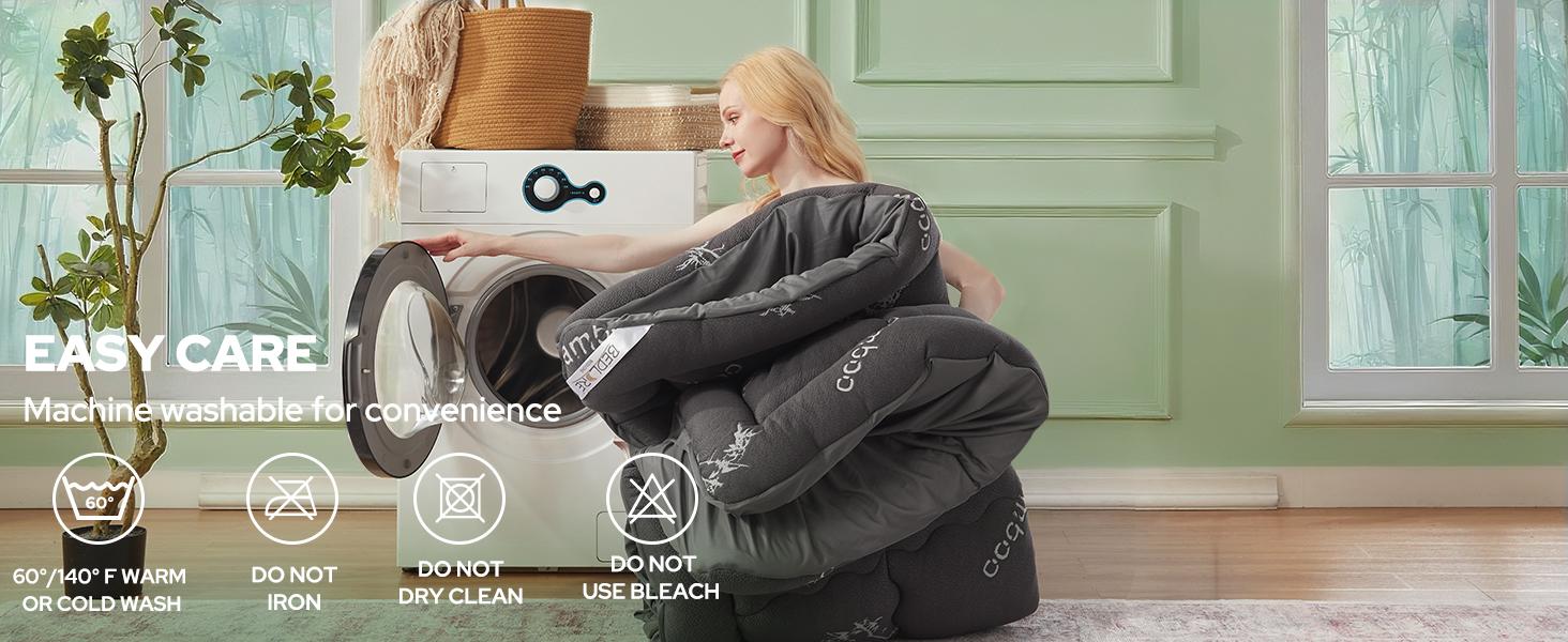 【BEDLORE】Bamboo Pattern Mattress Topper, Thicken Pillow Top Pad for Comfy Mattresses, Cooling Mattress Cover with 6-18" Deep Pocket, Pressure Relief Bedding Protector for Home & Hotel