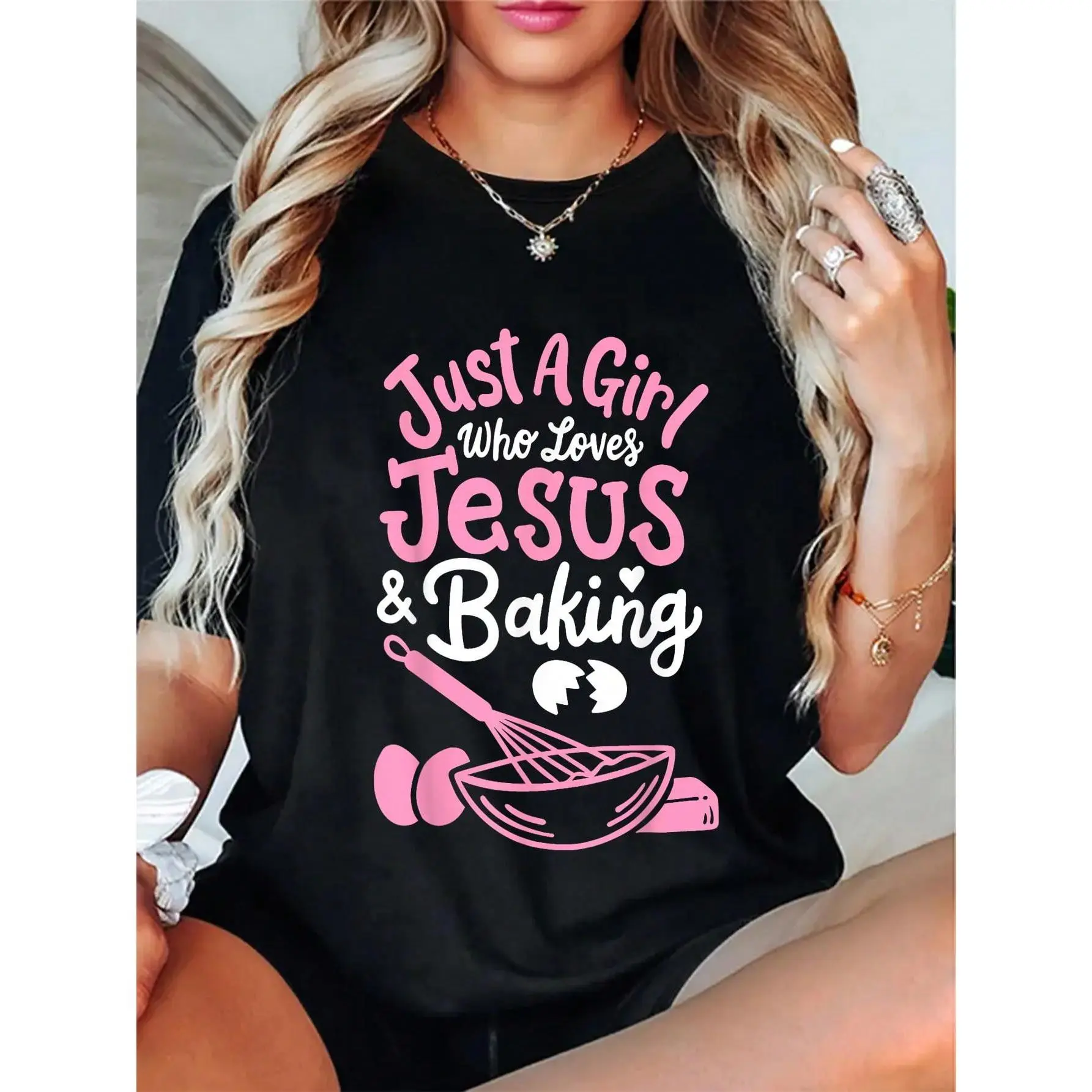 100% Cotton Baking Baker Bakery Just A Girl Who Loves Baking T-Shirt