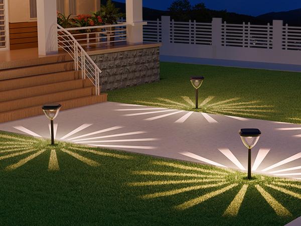 【Garden & Patio Decor】Linkind Smart Solar Pathway Lights SP6 APP Control 16 Million RGBW Colors 5 Swappable Lenses Waterproof Outdoor Garden Decor