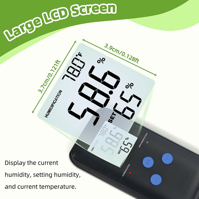 DIGITEN Humidity Controller Pre-Wired Digital Humidistat with Temperature Display, Dual-Stage Outlet Humidifier /Dehumidifier for Mushroom,Reptile, Greenhouse, Fan, Grow Tent
