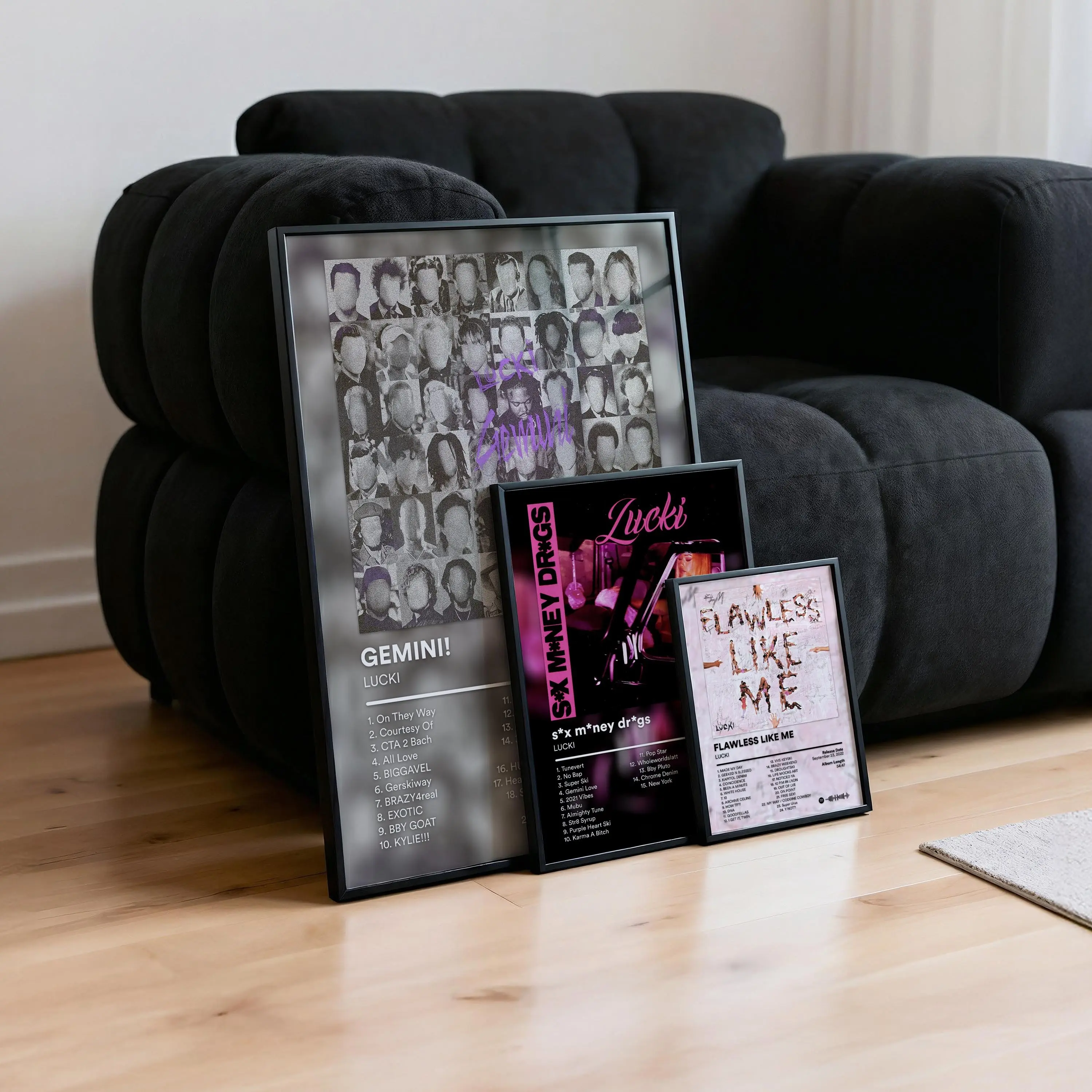 LUCKI Album Cover Poster - Artistic Graphic Prints, Funky Unique Home Decor, Cool Stuff for Room, Unique Room Decor, Wall Art