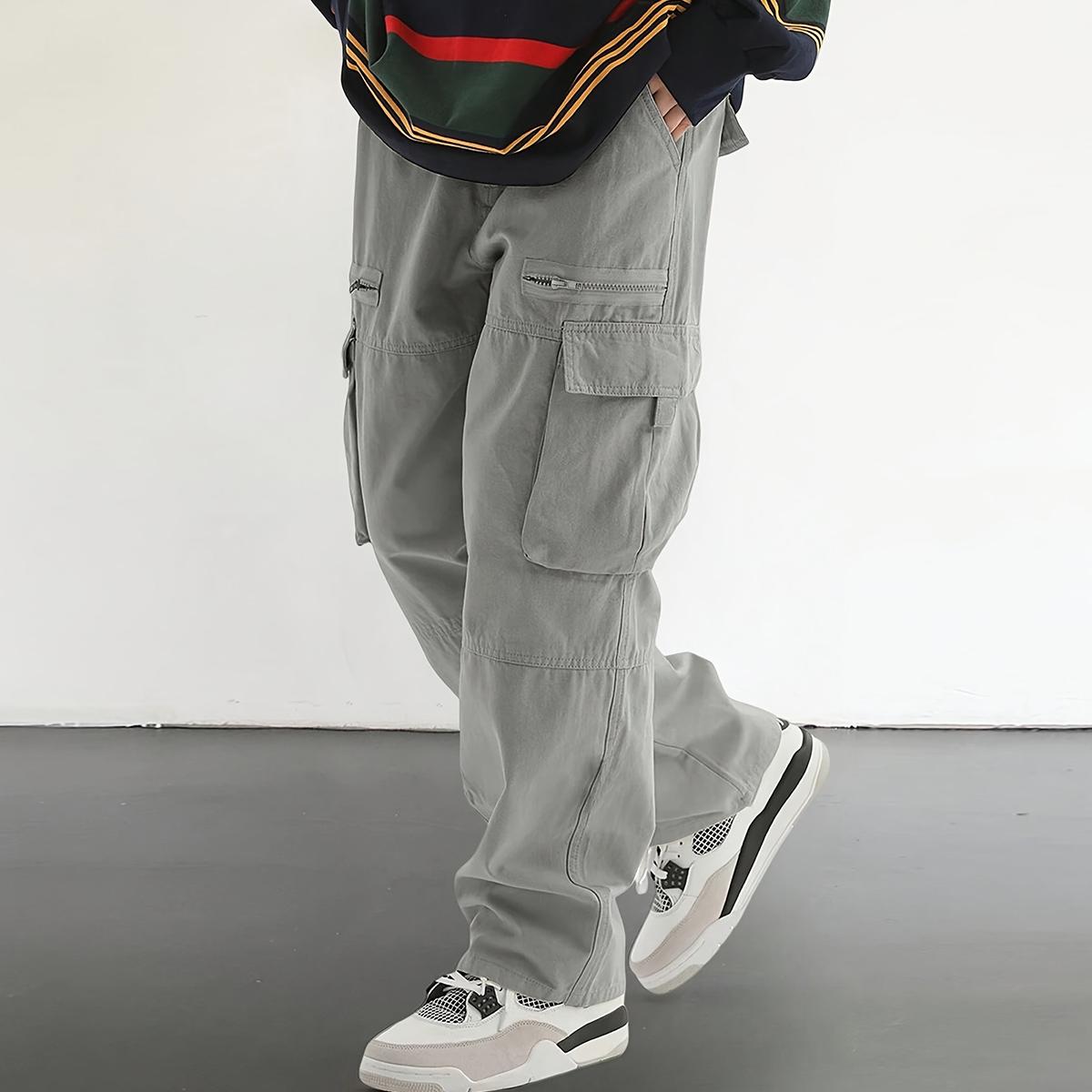 Men's work pants outdoor hiking multi-pocket practical trousers, casual style, suitable for all seasons