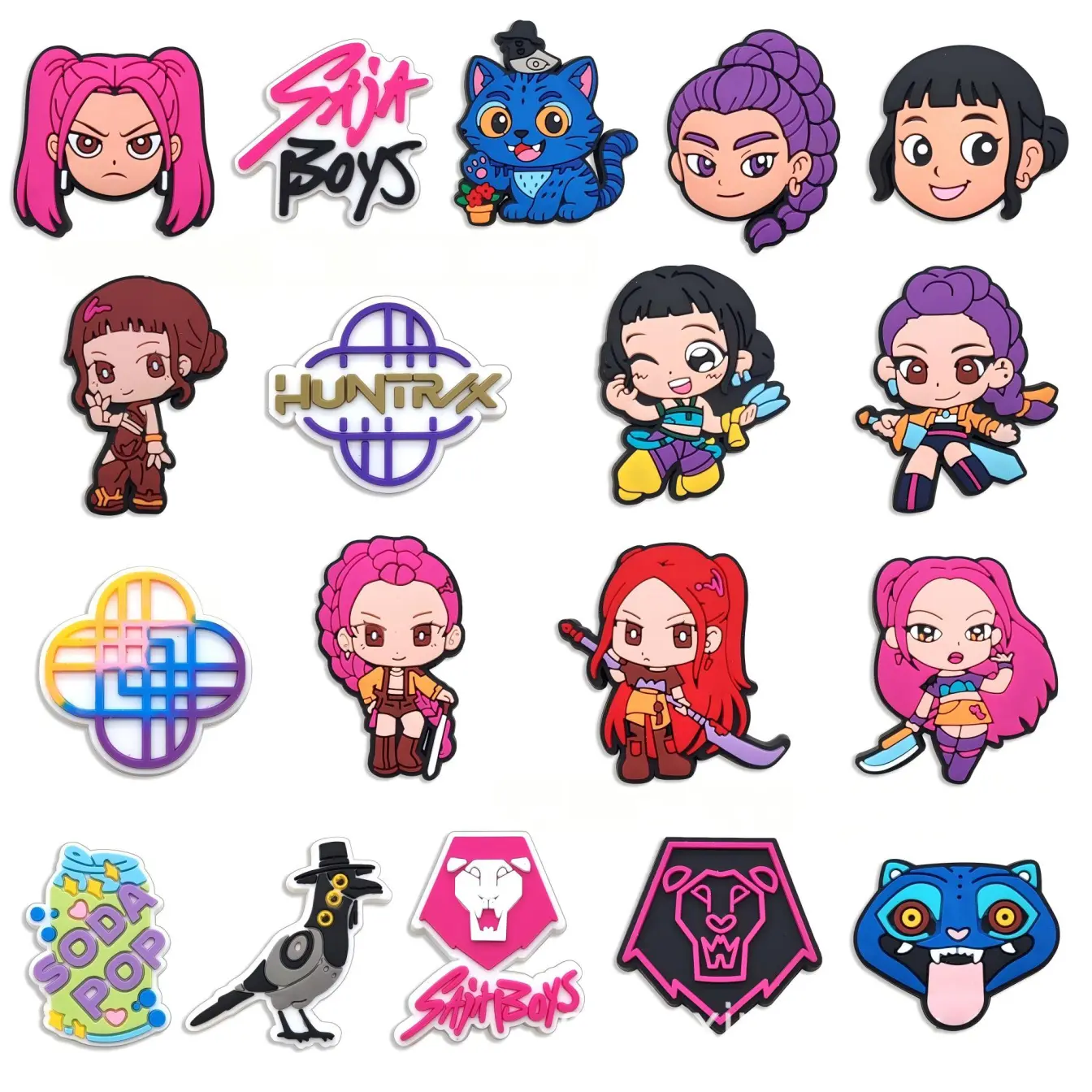 Kpop Group Easter Style Shoe Charms for Clogs, Trendy Cartoon Character Shoe Decorations, Mixed Style Shoe Pins for Easter Party, DIY Shoe Accessories Set for KPOP Lovers