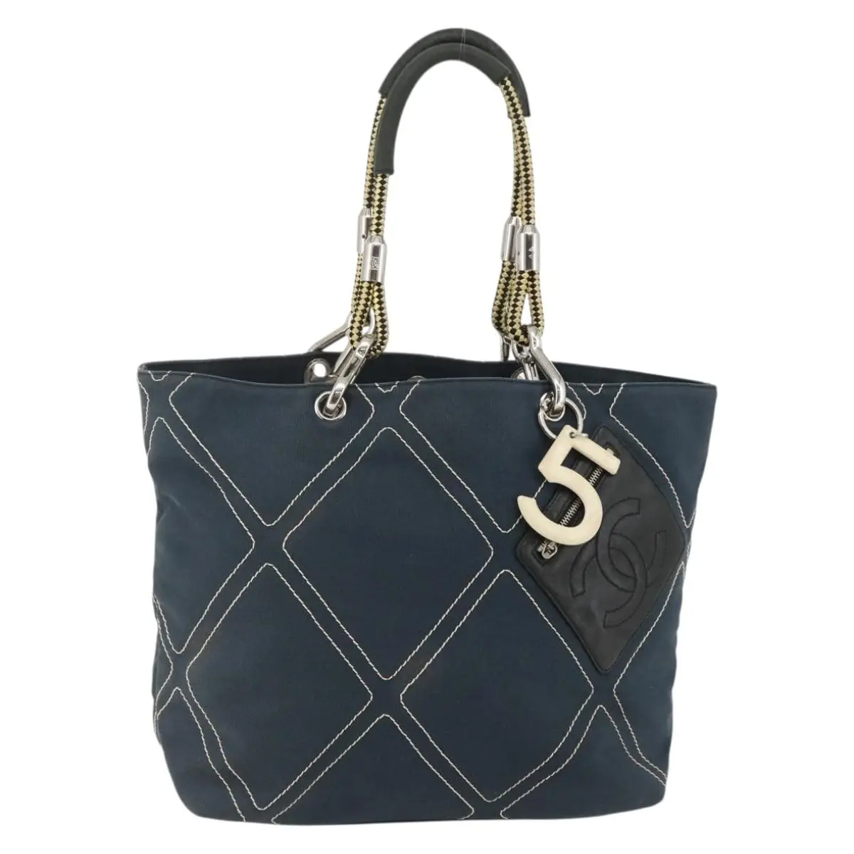 Pre-owned Canvas tote bags CHANEL No.5 Coco Mark Rope Tote Bag 144926