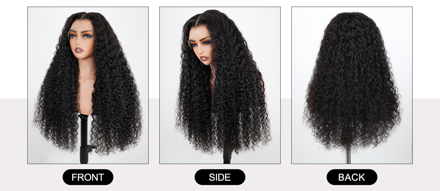 Reshine Water Wave 13x6 HD Lace Front Wigs For Black Women Natural Black Cheap Curly Hair Wigs 180% Density#TikTokShopBacktoSchool