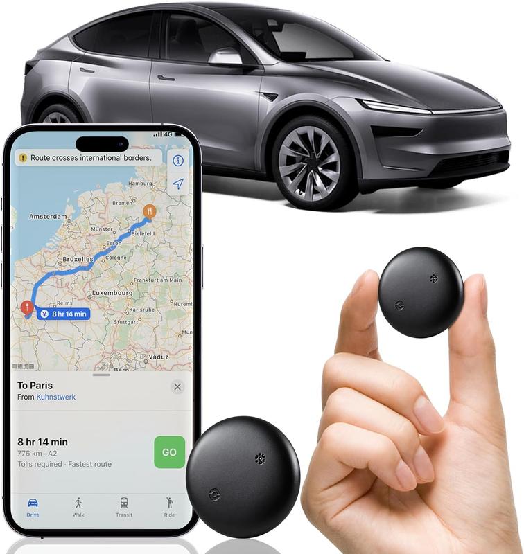 GPS Tracker for Car,Mini Trackers Device with Weatherproof Magnetic Case- No Monthly Fee - Best Hidden GPS Tracker - Global Coverage Locator, Anti-lost Device,Works with Apple Find Me (iOS only)