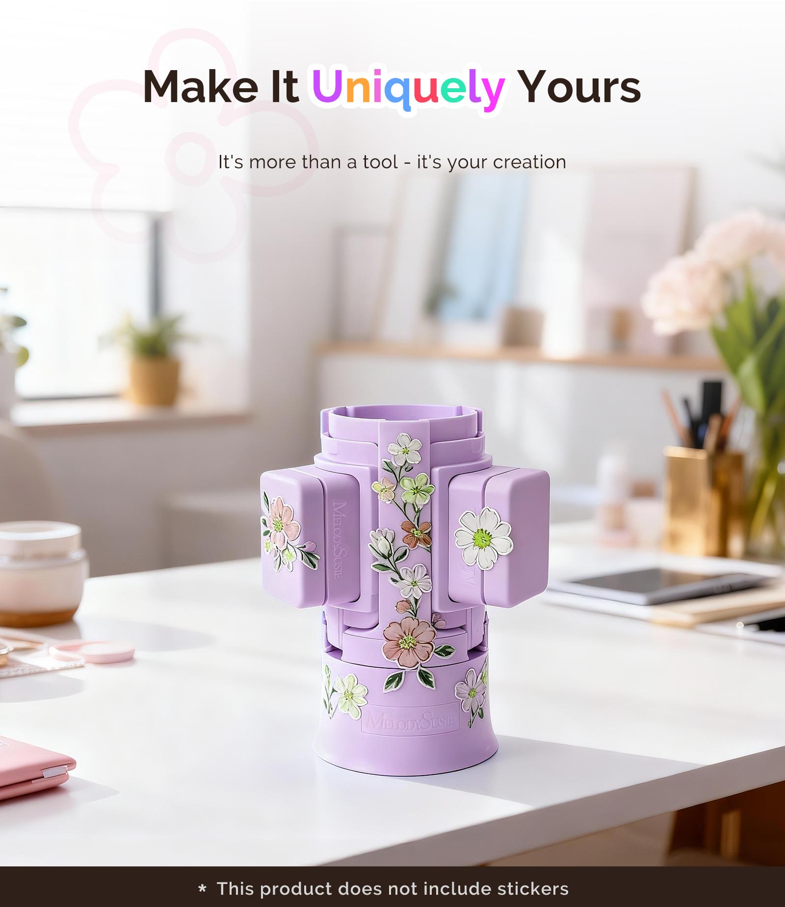 MelodySusie GelCarousel Rotatable Nail Art DIY Station - Compact & Portable for Easy Application - Ideal for Beginners & Professionals - Smooth & Precise Nail Art & Manicure Tool