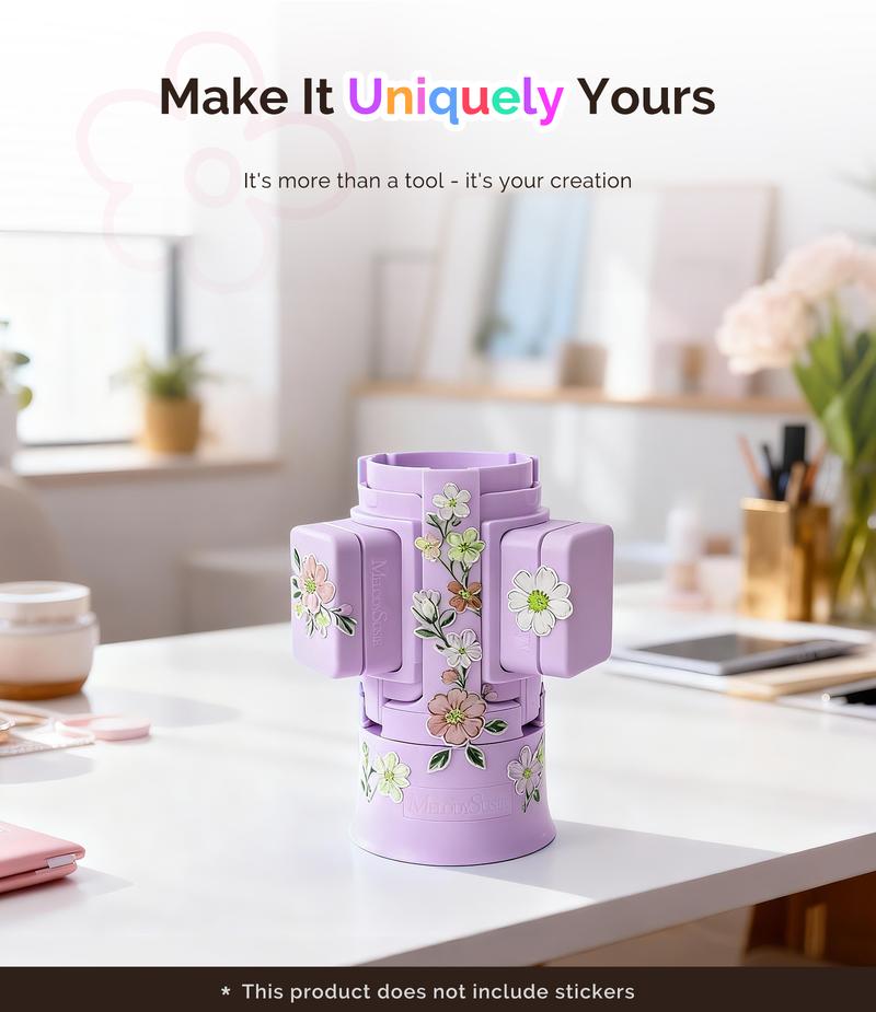 MelodySusie GelCarousel Rotatable Nail Art DIY Station - Compact & Portable for Easy Application - Ideal for Beginners & Professionals - Smooth & Precise Nail Art & Manicure Tool