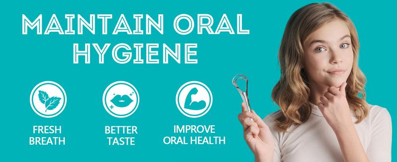 2 Pack Dual Layers Metal Portable Tongue Scrapers for Adults Stainless Steel  Cleaner with Travel Case for Oral Care Tongue Scraper for Daily Care