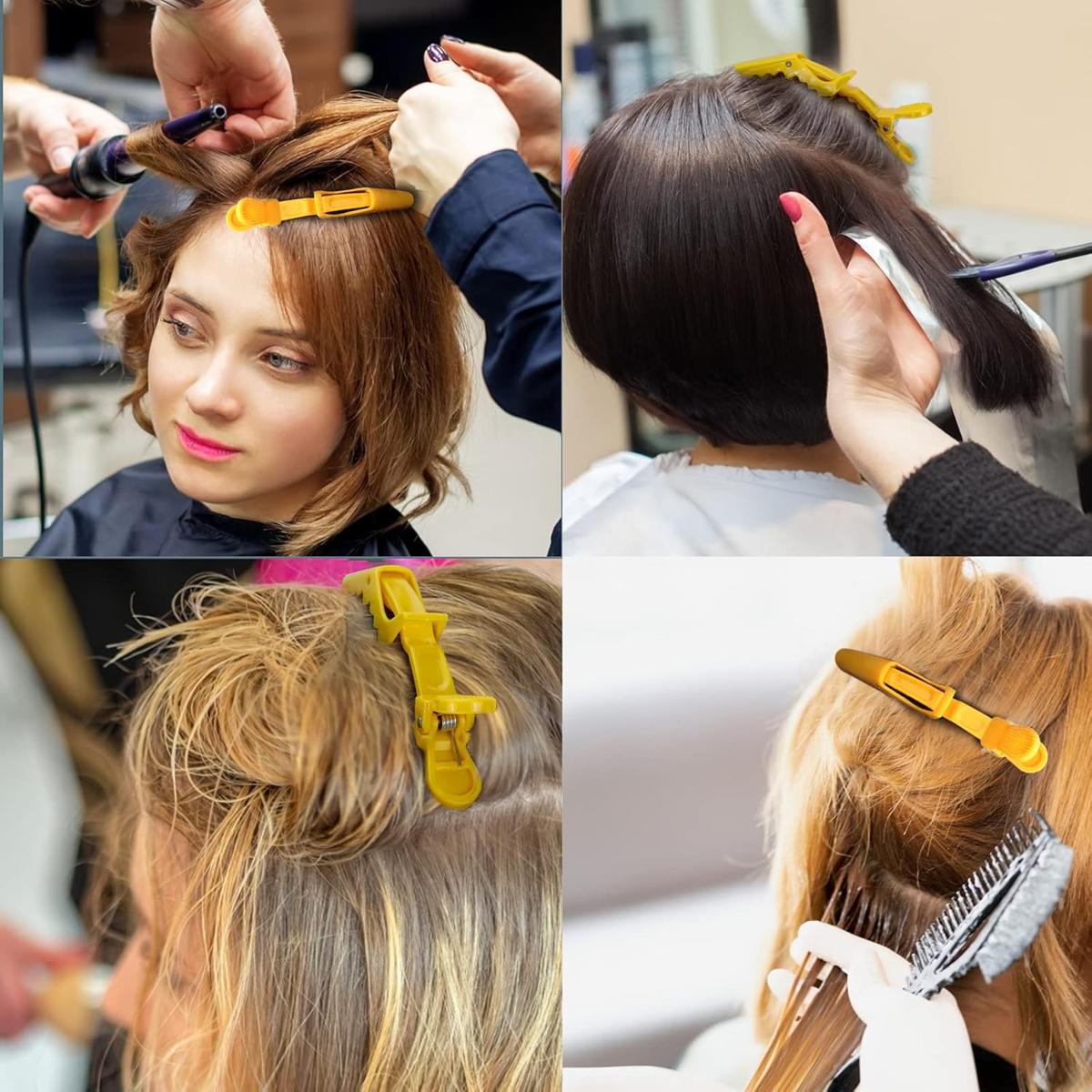 7Pcs Hair Clips for Styling Sectioning - Wide Teeth Double Hinged Design Professional Salon Quality Alligator Hair Clips