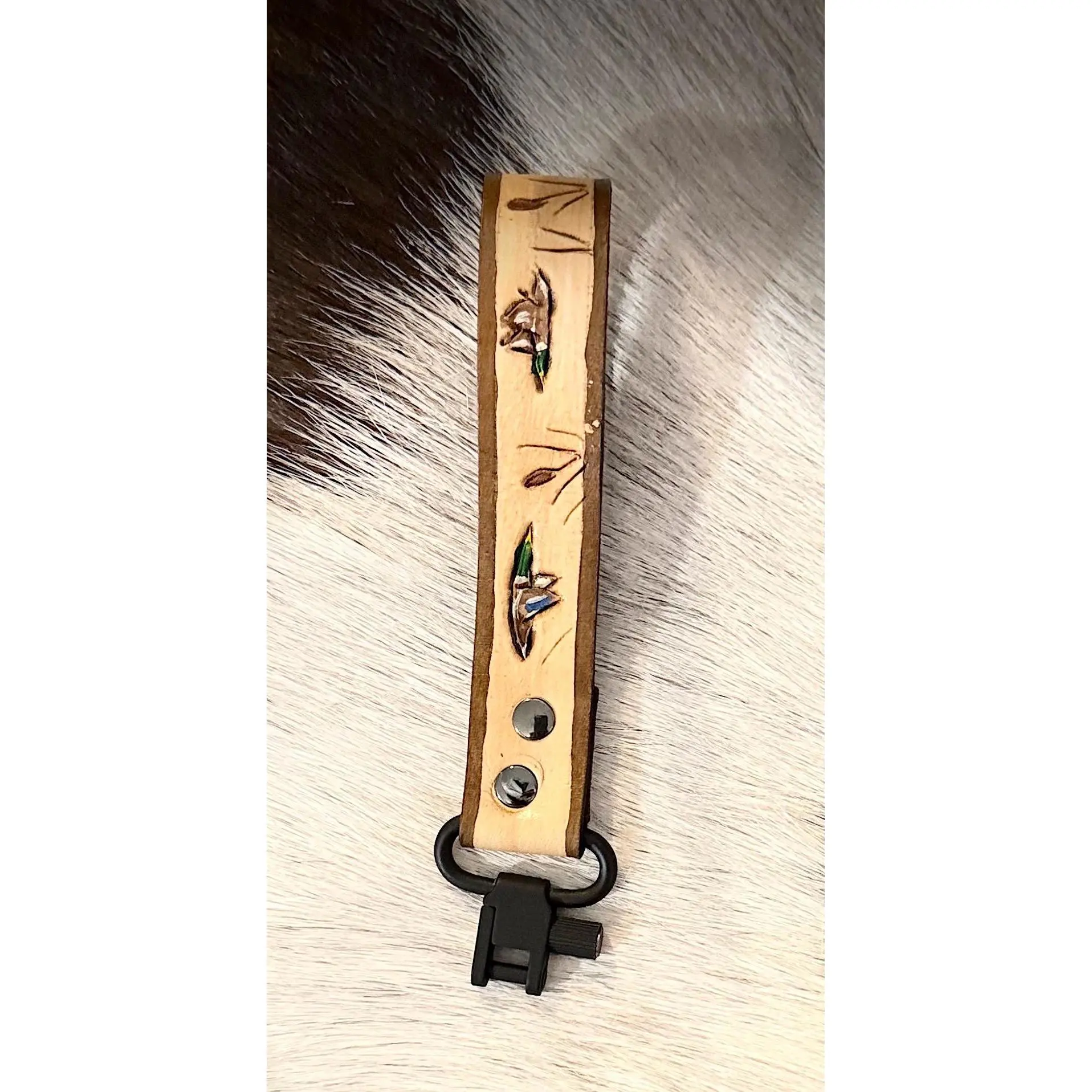 Handcrafted Leather Timber Loop for Duck Hunters with Tree Hook and Hardware Included.