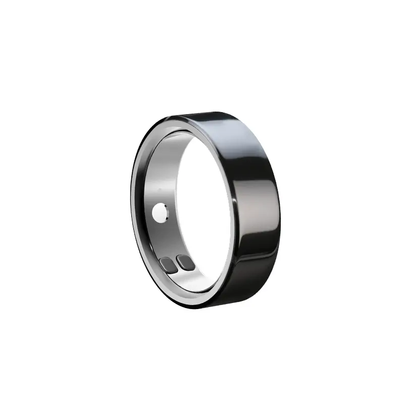 smart ring that vibrates Vibrating Smart Ring Calls Message Reminder, Polished Stainless Steel  Material, Health Monitoring Sports Data Record, Waterproof main image 0