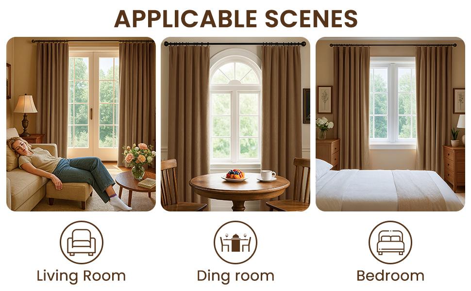 Shilucheng Velvet Blackout Curtains 2 Panels 52"W x 84"L, Thermal Insulated Room Darkening Drapes, Noise Reducing Energy Saving for Living Room Bedroom, Rod Pocket & Back Tab