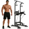 Sturdy Steel Frame Multifunctional Power Tower Home Gym Kit, Pull-Up Bars with Foam-Safe Handles, Dip Station Stand for Home Gym Strength Training for Fitness Enthusiasts
